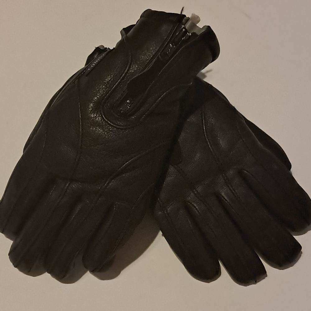 Conroy Ladies Black Imported Leather Gloves Size M Moto Outdoor